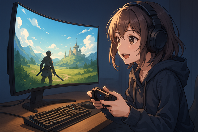 湾曲モニターでゲーム体験を次のレベルへ